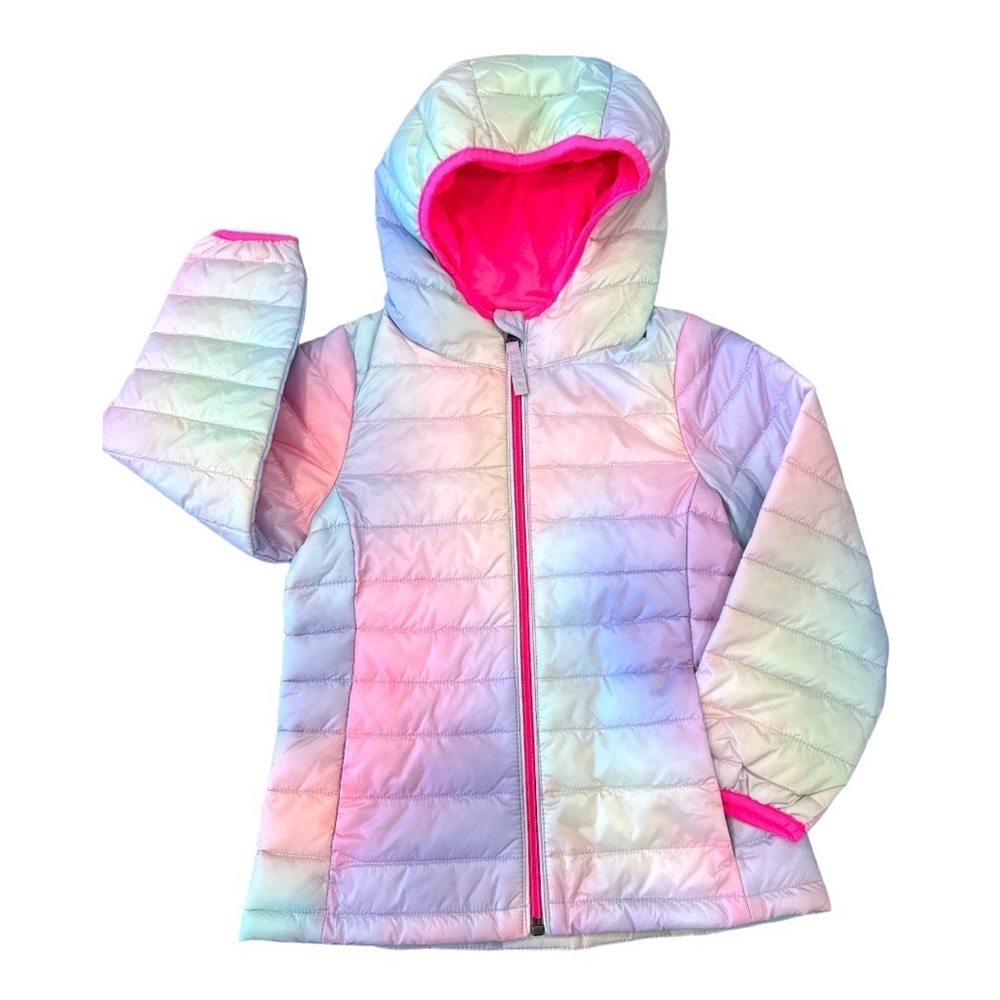 NWT Amazon Essentials Size XS jacket pastel ombre finish bright pink lining